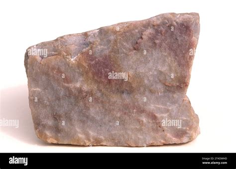 Quartzite Is A Metamorphic Rock Composed Of Quartz Sample Stock Photo