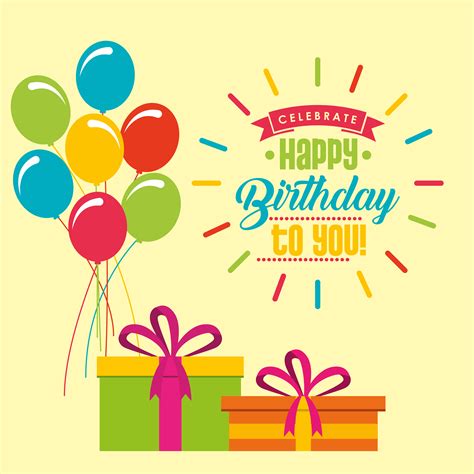 Happy Birthday Card 690497 Vector Art At Vecteezy