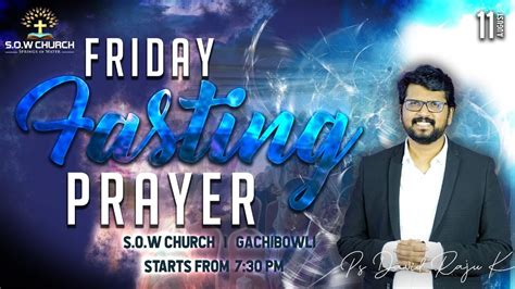 Friday Fasting Prayer Live Ps David Raju Ps Divya David Sow