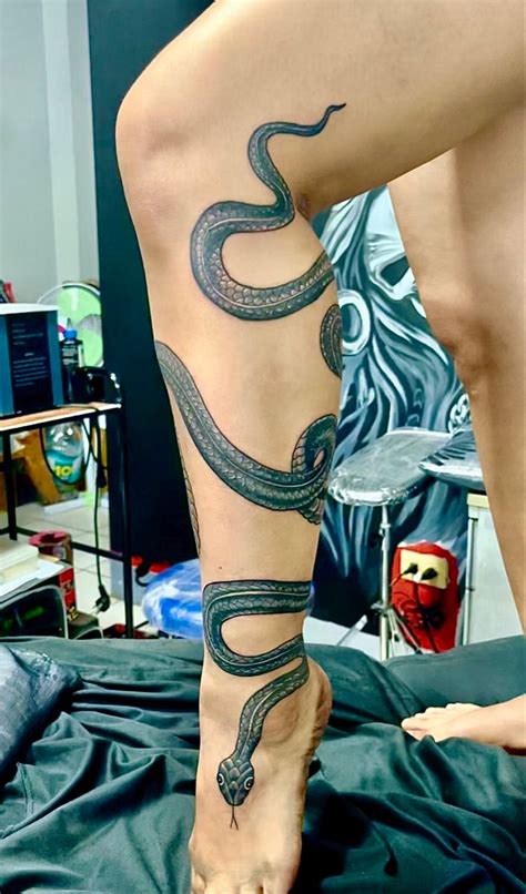 Snake Leg Tattoo Leg Tattoos Leg Tattoos Women Snake Tattoo