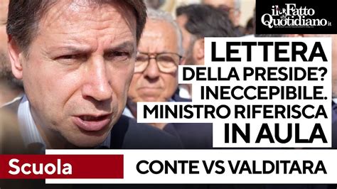 Scuola Conte Contro Valditara Lettera Della Preside Perfetta