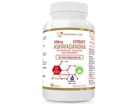 Ashwagandha Extract 600mg Ulotka Dawkowanie Zastosowanie