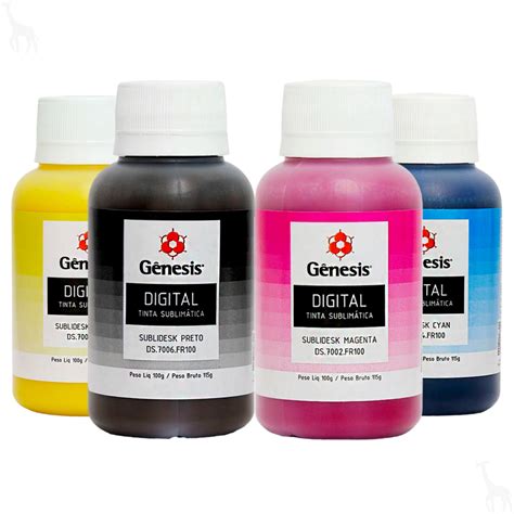 Kit Tinta Sublim Tica G Nesis Ml Cores