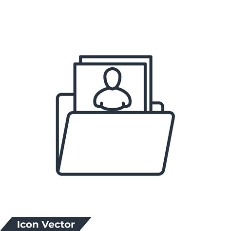 Portfolio Icon Logo Vector Illustration Folder Symbol Template For Graphic And Web Design