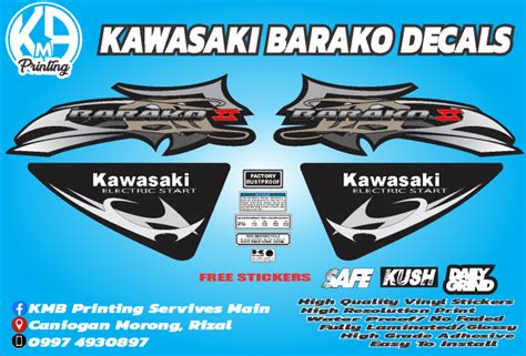 Kawasaki Barako Tank Sticker Decals Lazada PH