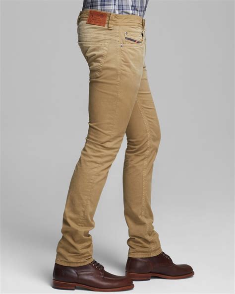 Lyst Diesel Jeans Thavar Slim Fit In Tan In Brown For Men