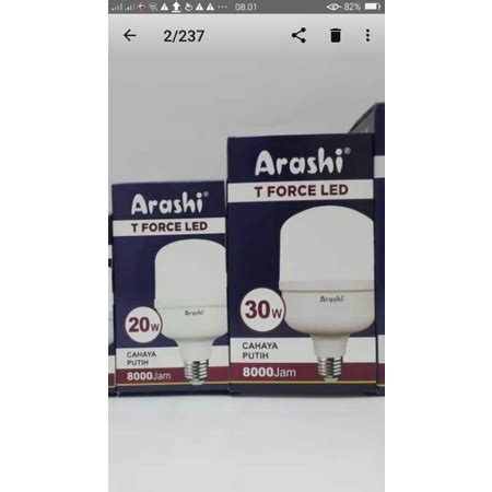 Jual Lampu Led Arashi T Force W Garansi Thn Shopee Indonesia