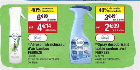 Offre A Rosol Rafra Chisseur D Air Bambou Febreze Spray D Sodorisant