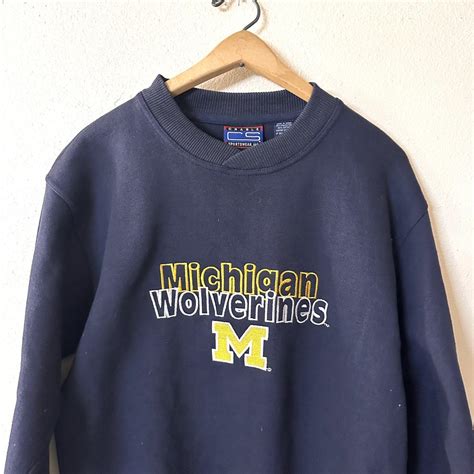 vintage Michigan Wolverines crew neck... - Depop