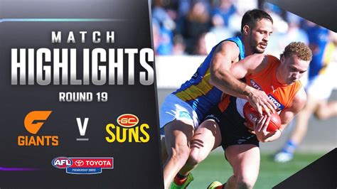 Gws Giants V Gold Coast Suns Highlights Round Afl Youtube