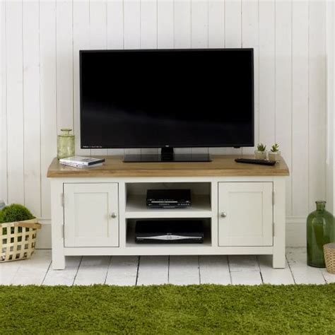 Cotswold Cream Painted Large Widescreen Tv Unit Up To 60 Tv Unit