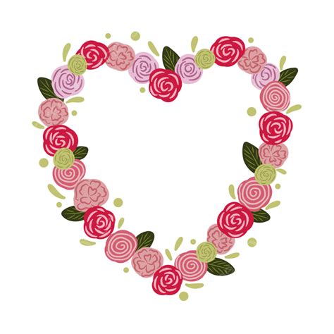 Valentine Flower Wreath Pink Flower Wreath Beautiful Flower Wreath