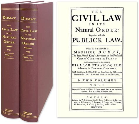 The Civil Law In Its Natural Order Together With The Publick Law