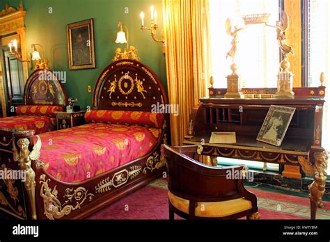 Bedroom In The Ca Dzan Mansion Sarasota Stock Photo Alamy