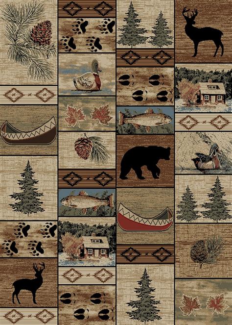 Rug Empire Rustic Lodge River Run Cabin 8x10 Area Rug 7