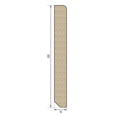 Dinac PLINTHE MDF 100 mm ép 12 mm 2 20 m à coller