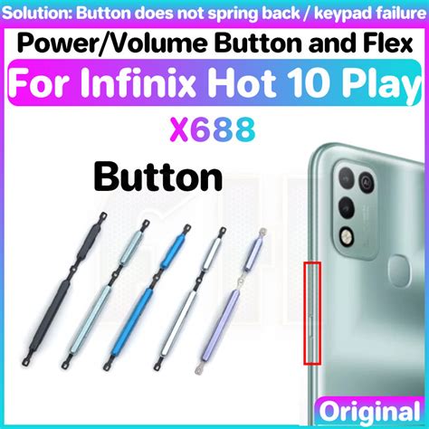 Power Volume Button Flex For Infinix Hot Play X Side Key Switch