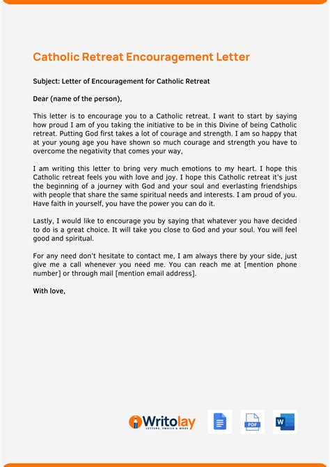 Acts Retreat Letter Sample