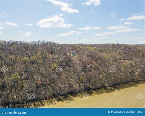 Aerial Of Susquehanna River And Surrounding Area In Delta Pennsylvania
