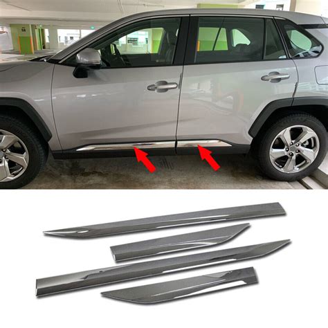 ABS Chrome Body Door Side Molding Cover Trim Fits Toyota New RAV4 2019