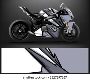 Motorcycle Wrap Design Ready Print Concept Stock Vector Royalty Free