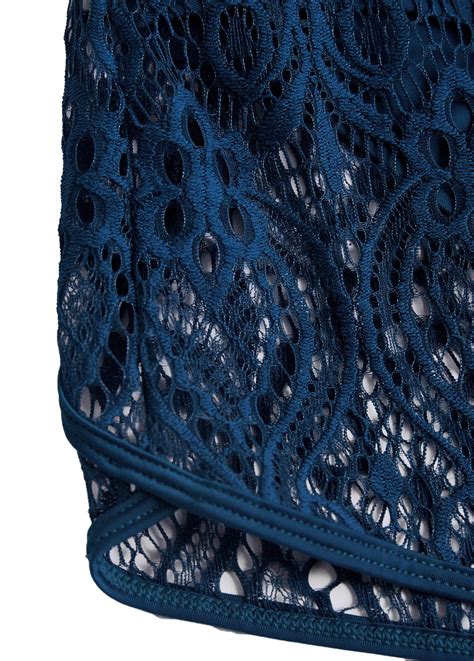 Surplice Peacock Blue Lace Bikini Set Modlily USD