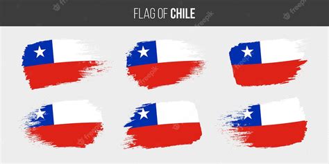 Premium Vector Chile Flags Brush Stroke Grunge Vector Illustration