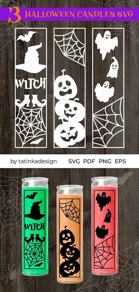 Halloween Dollar Tree Candle Svg Halloween Candle Svg