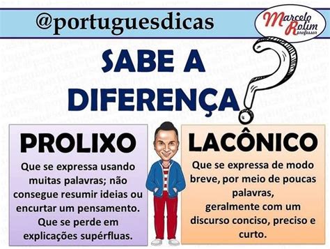 Prolixo O Que Significa - Blog Professor Tim: Aprenda o que ser prolixo e lacônico.