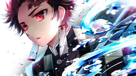 Demon Slayer Tanjirou Kamado With Red Eyes Hd Anime Wallpapers Hd