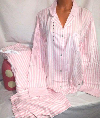 Victorias Secret Dreamer Iconic Stripe Flannel Pajama Set Pajamas Nwt