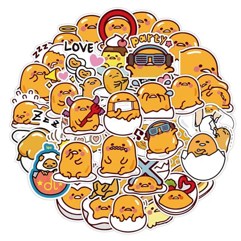 12060pcs Cartoon Cute Lazy Egg Graffiti Waterproof Stickers For