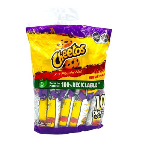 Sabritas Cheetos Flamin Hot Bolsa Con Piezas Cart N Con Bolsas Pzs Dulcer As Y