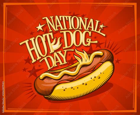 National hot dog day banner design Stock Vector | Adobe Stock