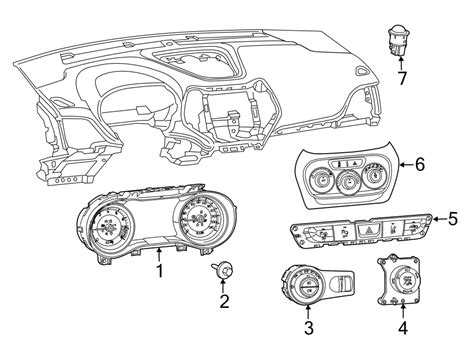 Jeep Cherokee Control Switch Assembly Instrument Panel 68143780ad