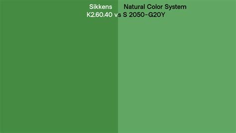 Sikkens K2 60 40 Vs Natural Color System S 2050 G20y Side By Side