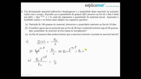 Problema De Função Exponencial Youtube