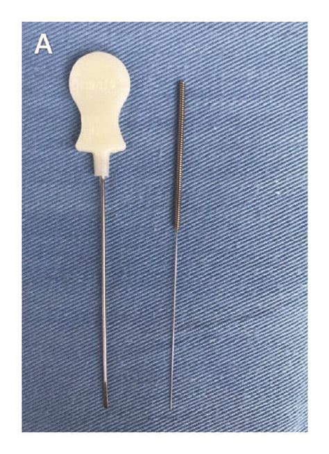 The Diagram Of The Shape Of Acupotome Compared With Acupuncture Needle