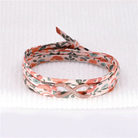 Bracelet Liberty Triple Tour Infini Personnaliser En Argent