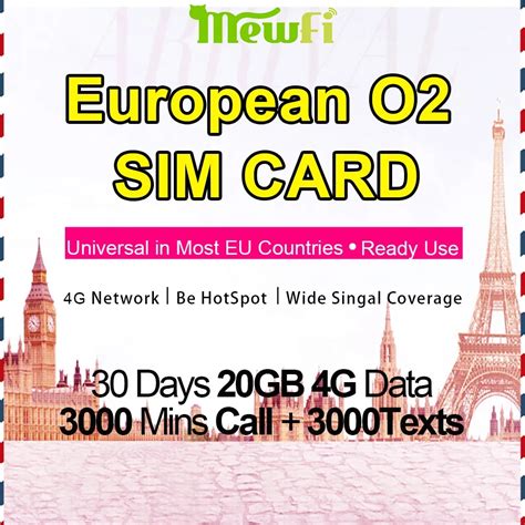 Mewfi O Universal Europe Travel Sim Card Days Gb G Data