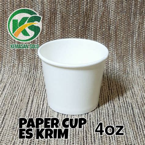 Jual Paper Cup 4oz Jasuke Ice Cream Gelas Kertas Es Krim 4 Oz Shopee