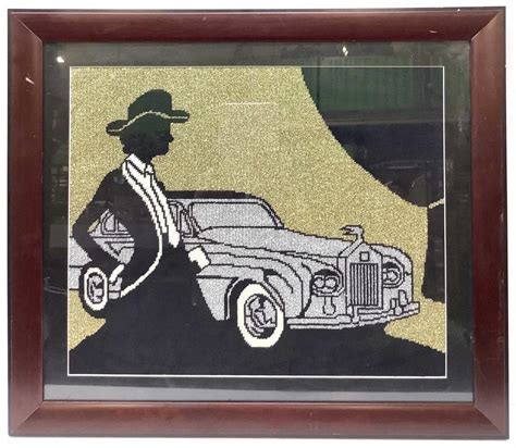 Lot Needlepoint Rolls Royce