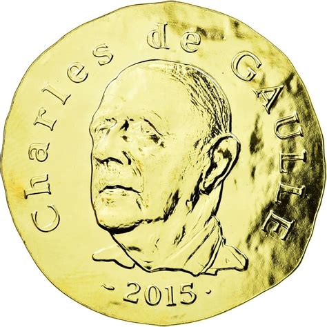 France Euro Gold Coin French History Charles De Gaulle