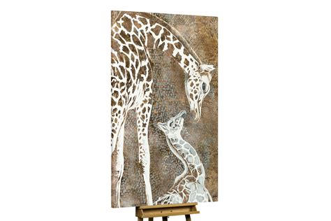 Dipinto A Olio Golden Giraffes Ordinare KunstLoft