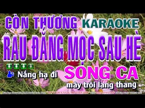 Còn Thương Rau Đắng Mọc Sau Hè Song Ca KARAOKE DUY KHANG