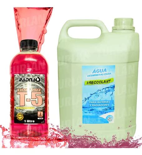 Kit Aditivo Radiador Concentrado Rosa Gua Desmineralizada