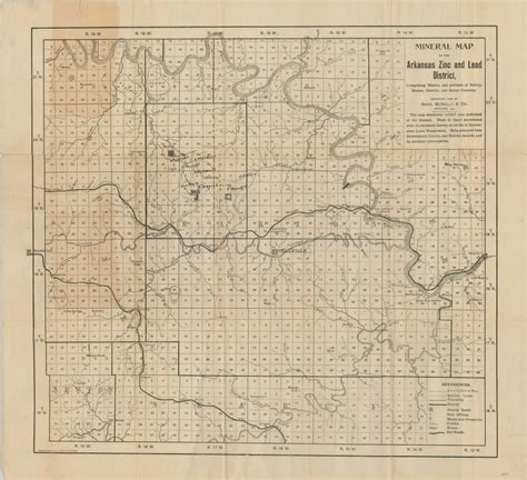 Mineral Map of the Arkansas Zinc and Lead District | Curtis Wright Maps