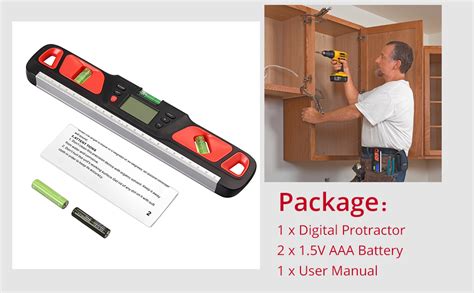 Xuntop Inch Digital Protractor Accuracy Lcd Backlight Digital