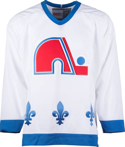 Quebec Nordiques Ccm Vintage White Replica Nhl Hockey Jersey Nhl