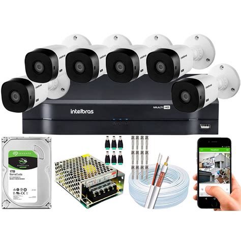 Kit Cftv Intelbras Cameras Vmh B P Dvr Canais Submarino